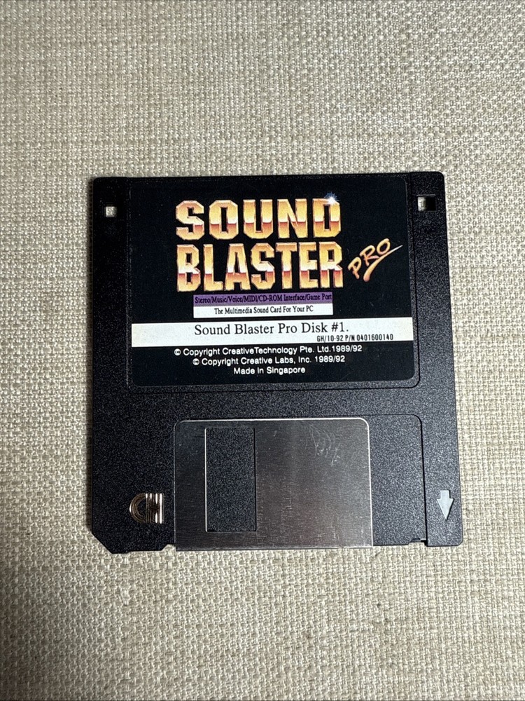 Creative Sound Blaster Pro 3.5" Diskettes 1  Installation Software VTG