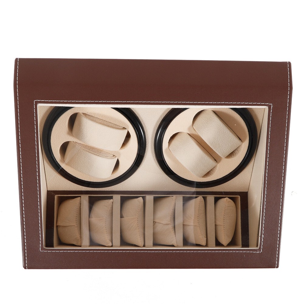 4+6 Automatic Watch Winder Watch Display Box Luxury Storage Case Self-winding