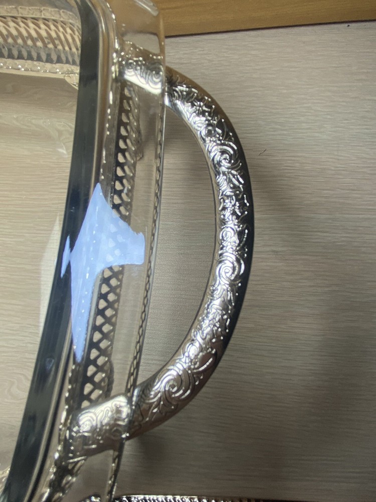 Olson-Queen Anne Silverplated Serving Dish Tableware Dining Made England Vintage