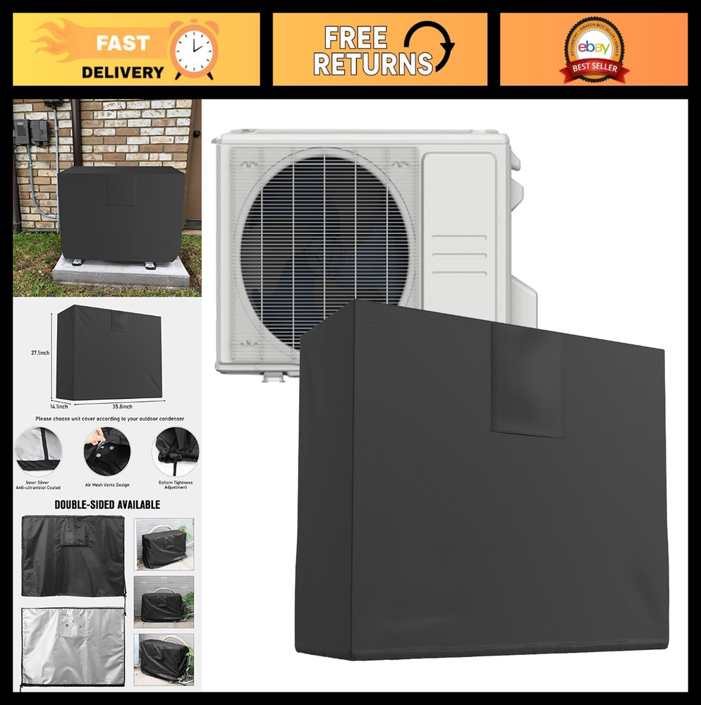 Outdoor Mini Split Air Conditioner Cover - Waterproof, Dust-Proof, Winter Protec