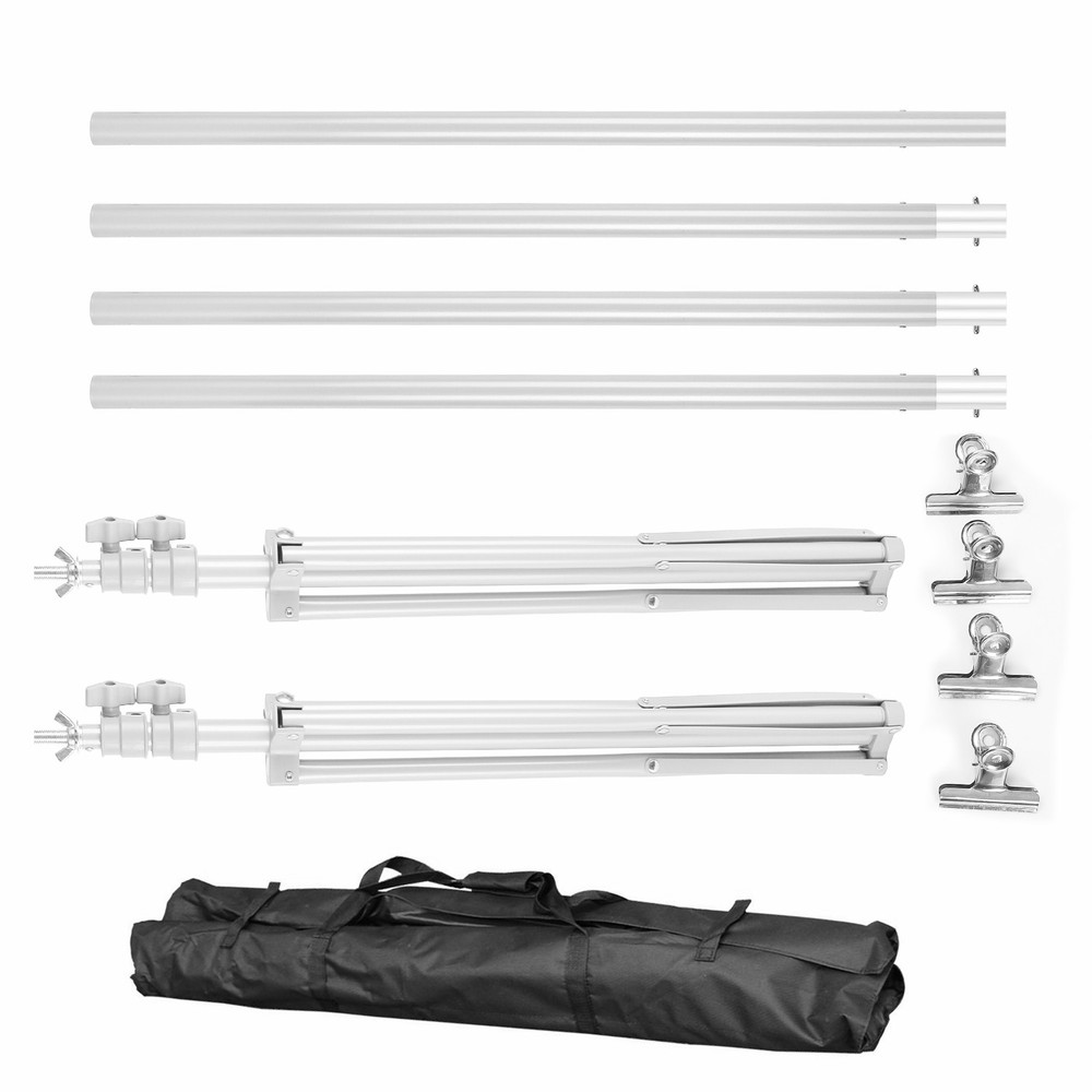 Heavy Duty Adjustable Photo Video Studio Backdrop Support Stand Set