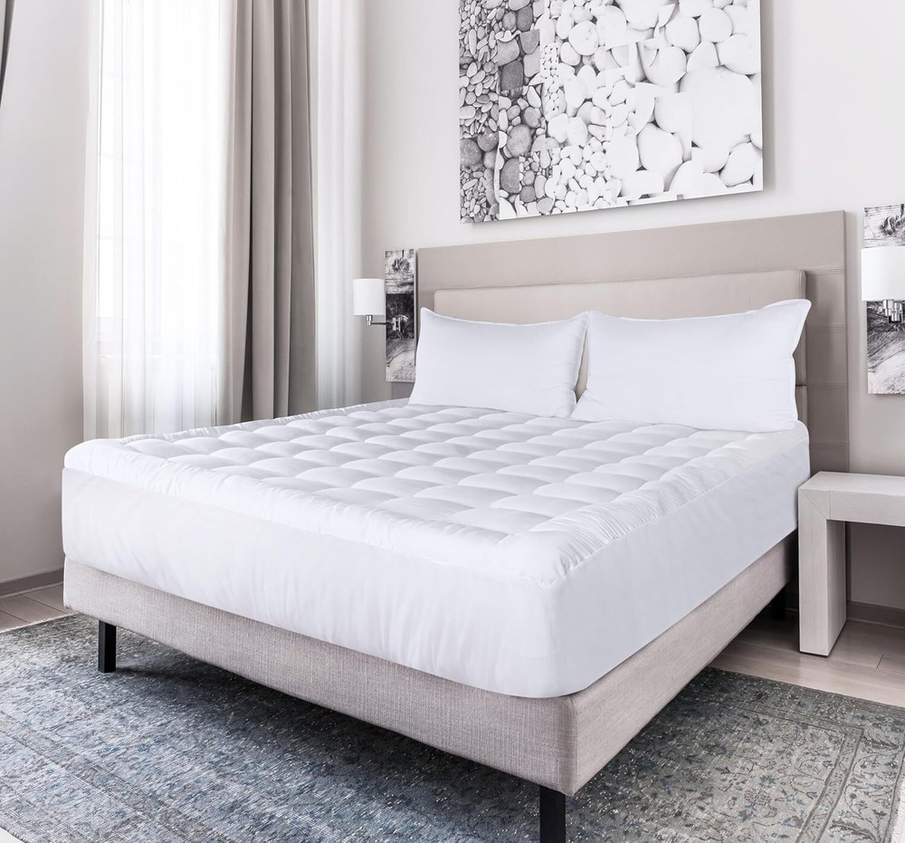 Utopia Bedding Queen Mattress Pad, Quilted Fitted (Pack of 1), White
