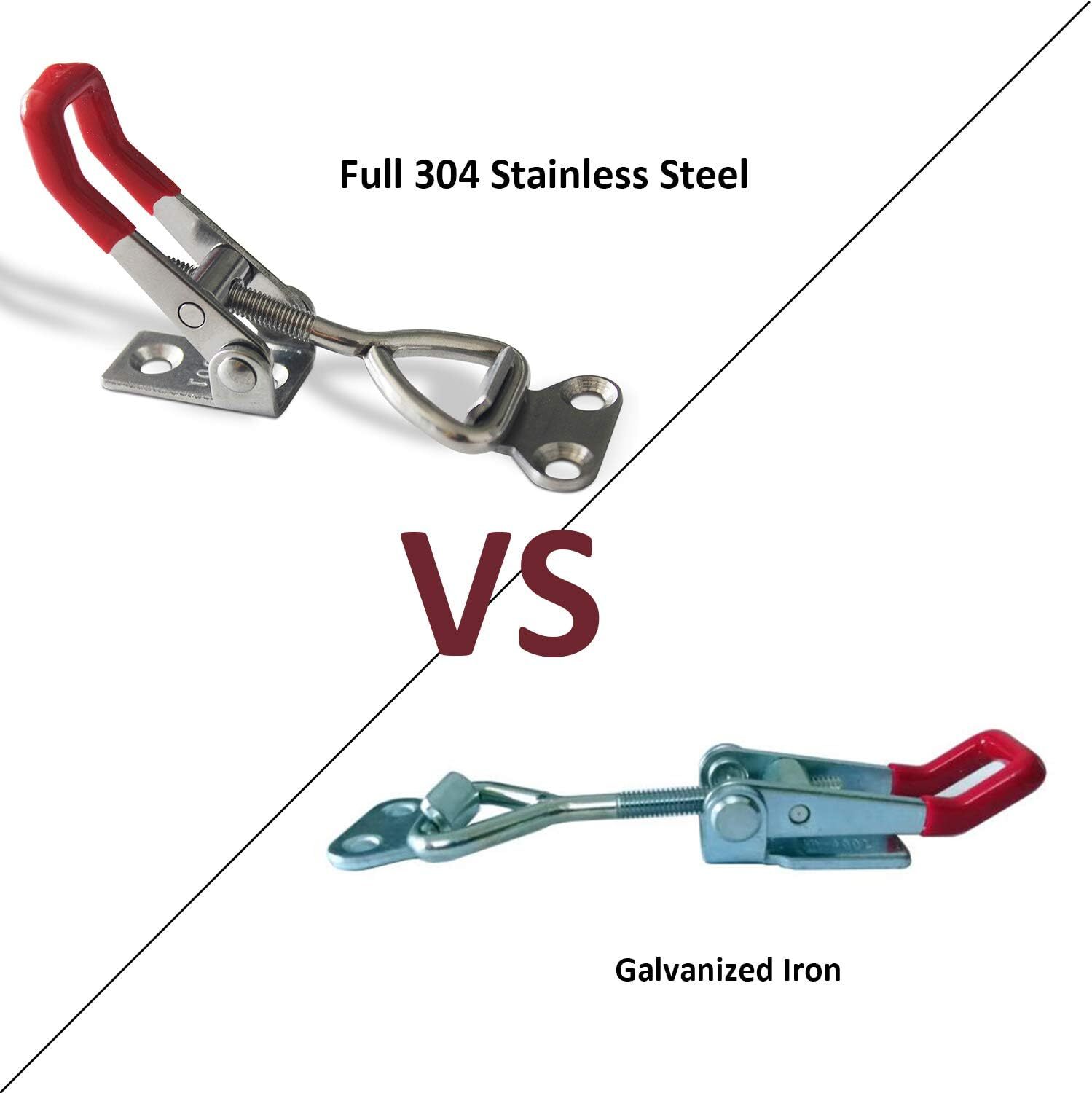 Heavy Duty Steel Toggle Latch Catches Adjustable Lock Clamp For Boxes Case New