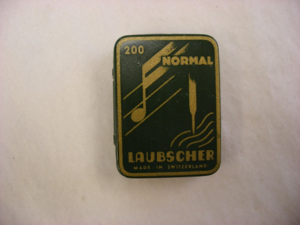 Phonograph Gramophone Needle Tin - Laubscher 200 Normal Swiss Empty #27