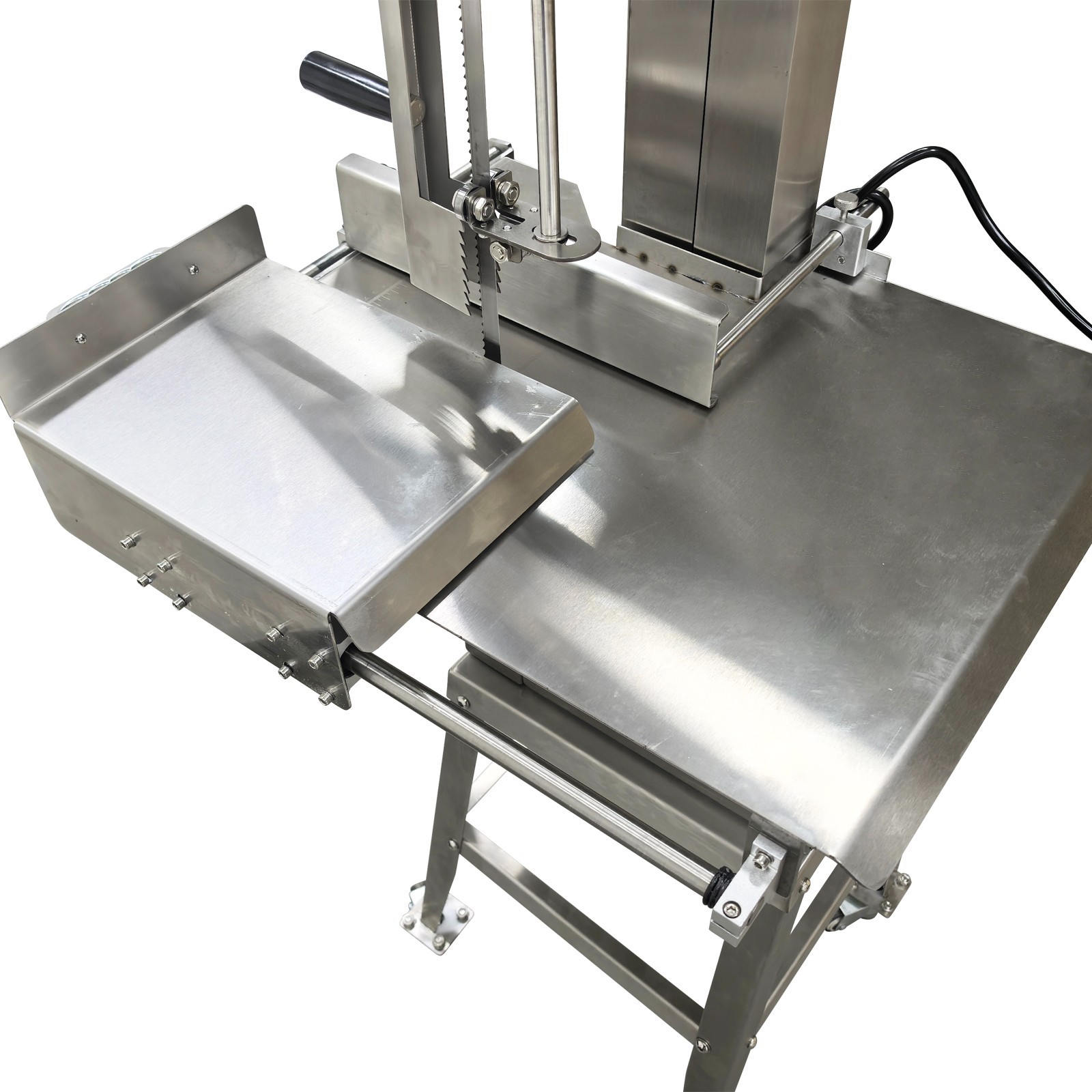 Electric Bone Saw Commercial Frozen Meat Cutter Stainless Steel Band Saw 110V