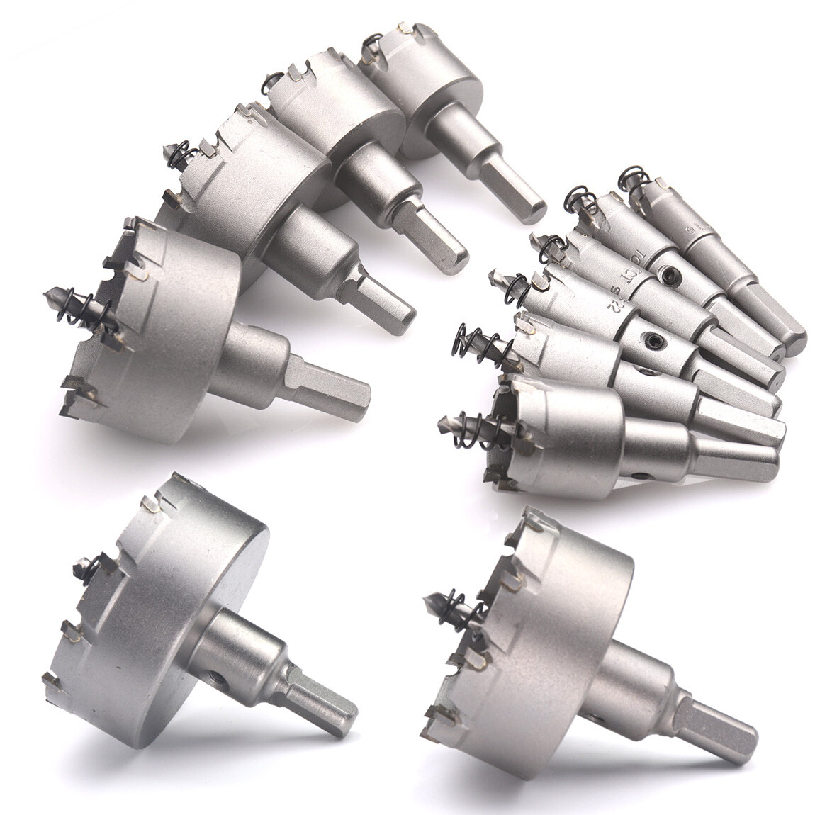 12 Sizes Hole Saw Drill Bit Kit - Stainless Steel for Wood & Meta