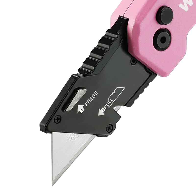 WORKPRO Folding Utility Knife Compact Box Cutter Quick Change Blade w/13PC Blade