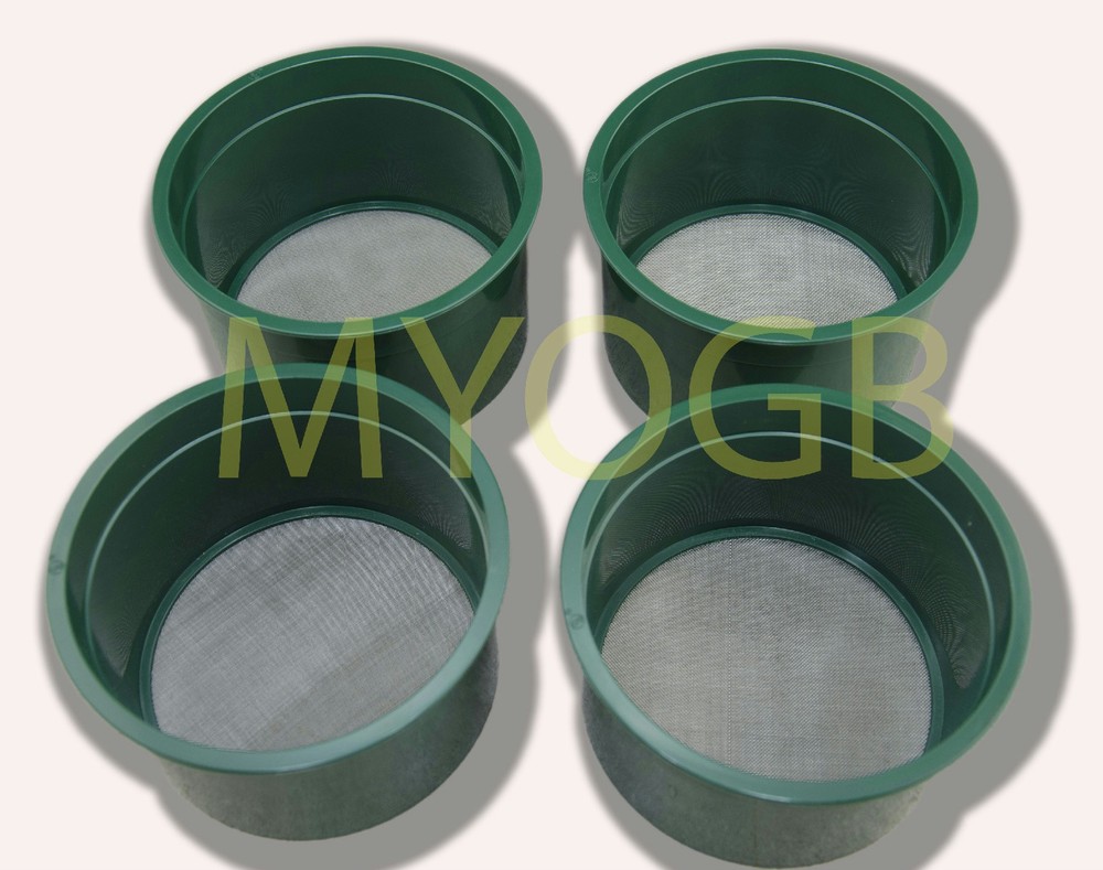 Stackable Plastic Sieve / Screen Kit 4 screens Classifying 20-30-50-60 Mesh-Gold