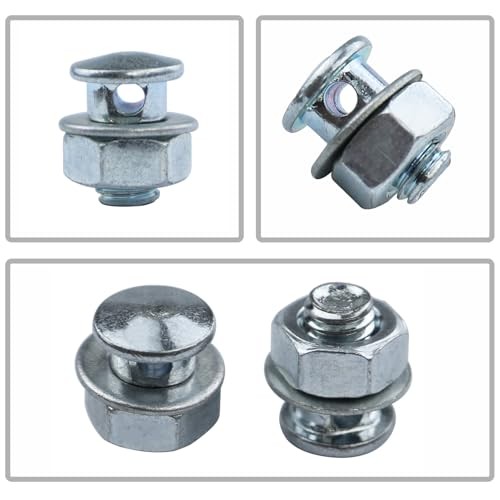 10 Pack Brake Cable Regulator Locking Screw with Nuts & Washers Sliver Clamp