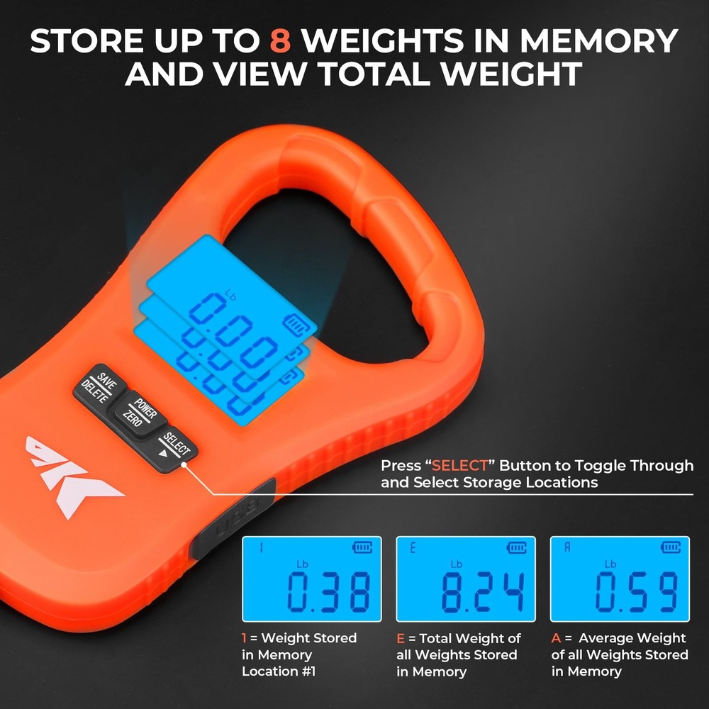 Fishing Scale, USB Charging, 65lb Capacity, Ultra-Thin Digital Fish Scale