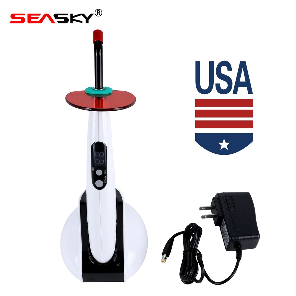 Dental Wireless LED.B Curing Light Lamp Cordless Adjustable Working Time USA