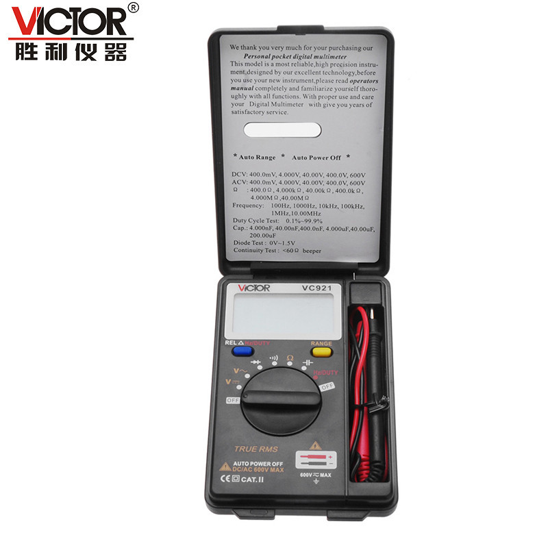 VC921 3/4 DMM Mini Digital Multimeter capacitance resistance frequency