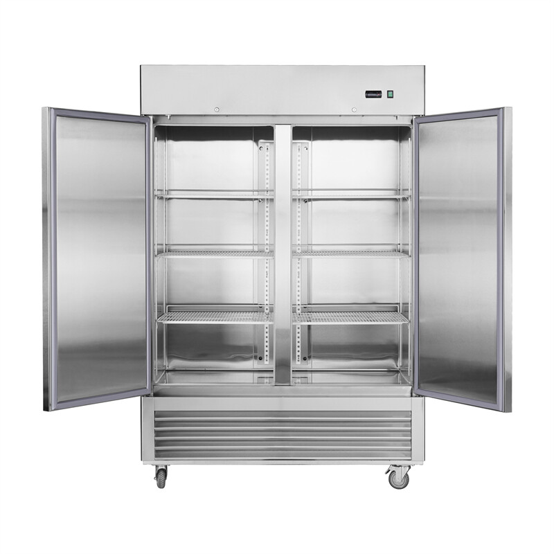 54" Commercial Merchandiser Refrigerator 2 Solid Doors 42.2Cu.ft for Restaurant