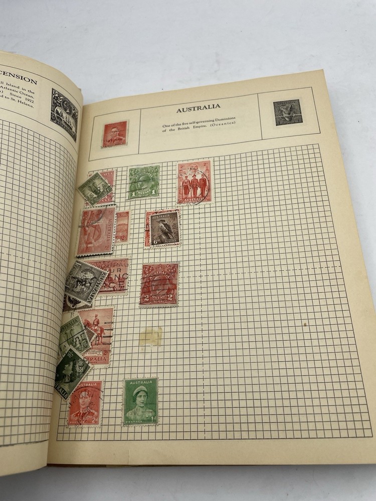 The Imperial Postage Stamp Album, W/Stamp Collection Early 1900s Stamps