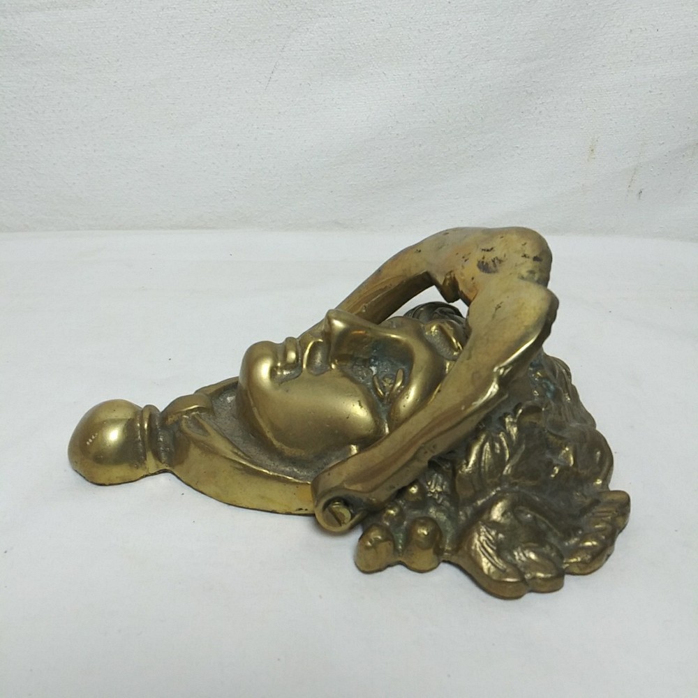 Vintage Solid Brass Large 6.75" Neo-Classical Apollo Door Knocker 2lb 10oz