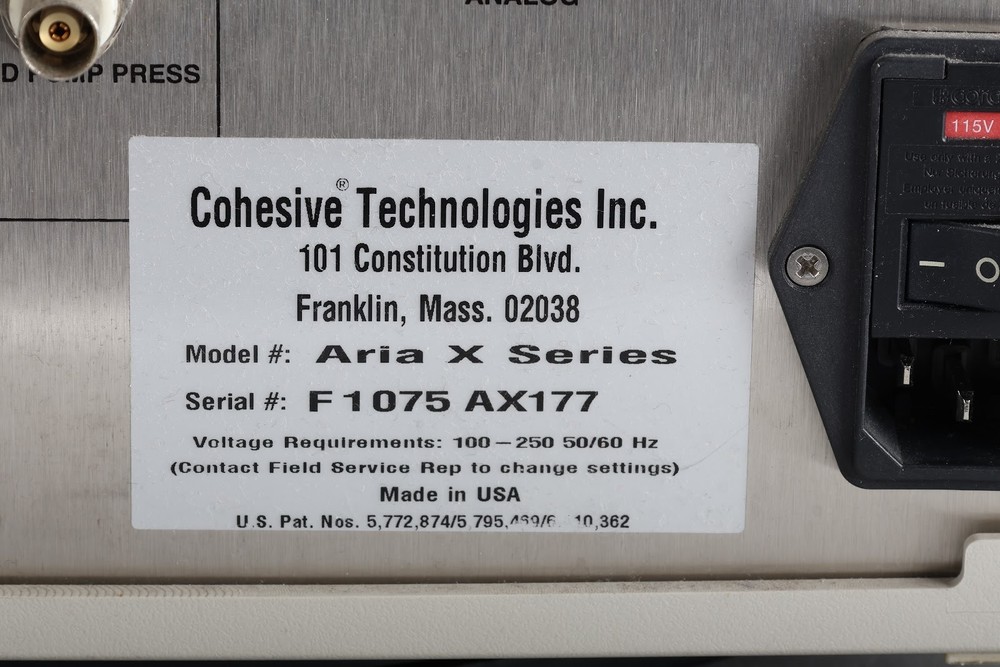 Cohesive Technologies Aria X Series Valve Interface Module With Cables
