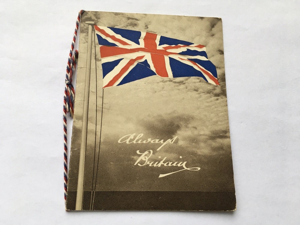 CWW2 VINTAGE ALWAYS BRITAIN PATRIOTIC UNION JACK CHRISTMAS AND NEW YEAR CARD