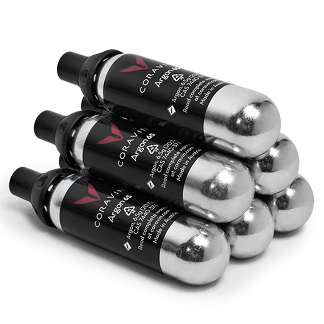 Coravin 1000 Argon Gas Capsules (pack of 6) Black