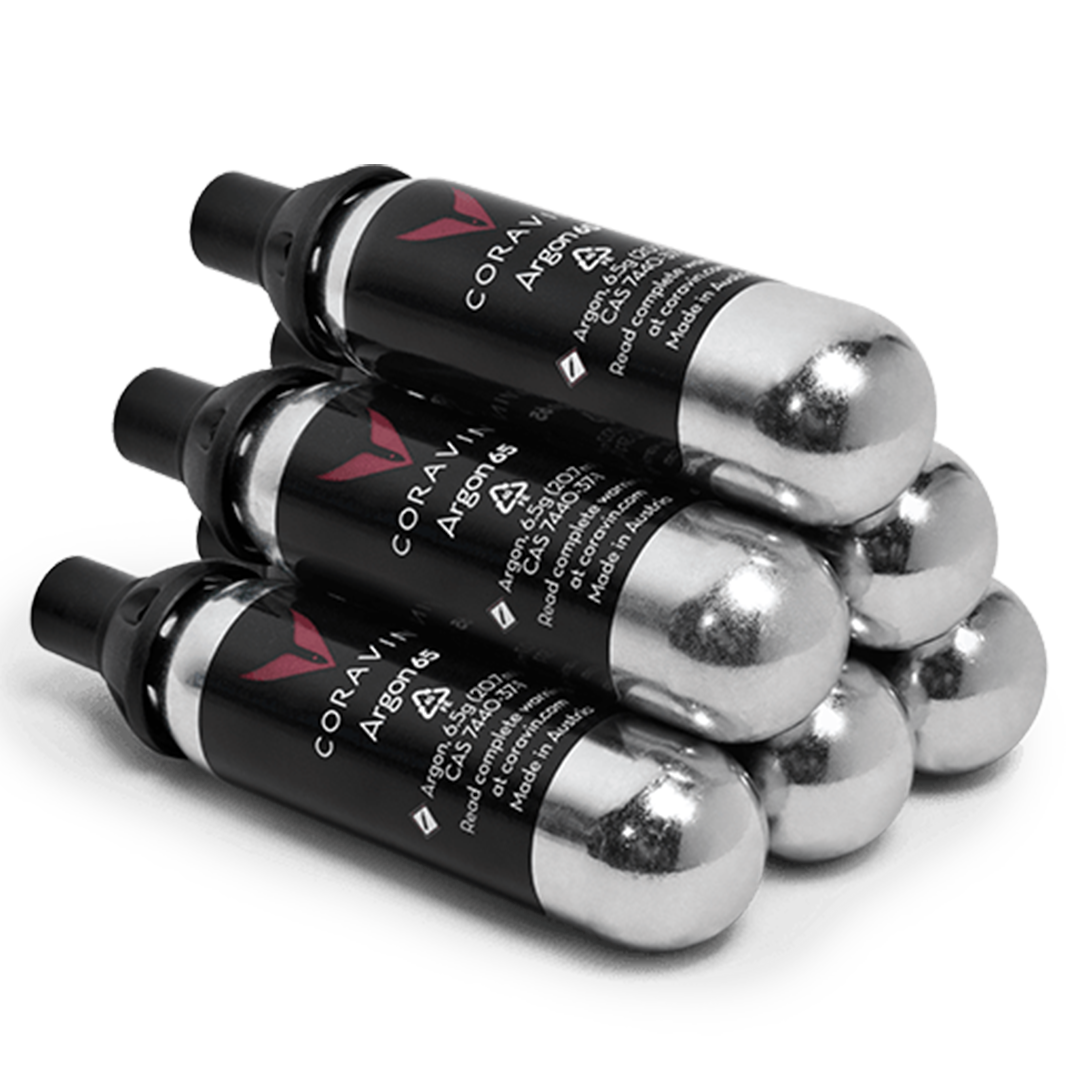 Coravin 1000 Argon Gas Capsules (pack of 6) Black