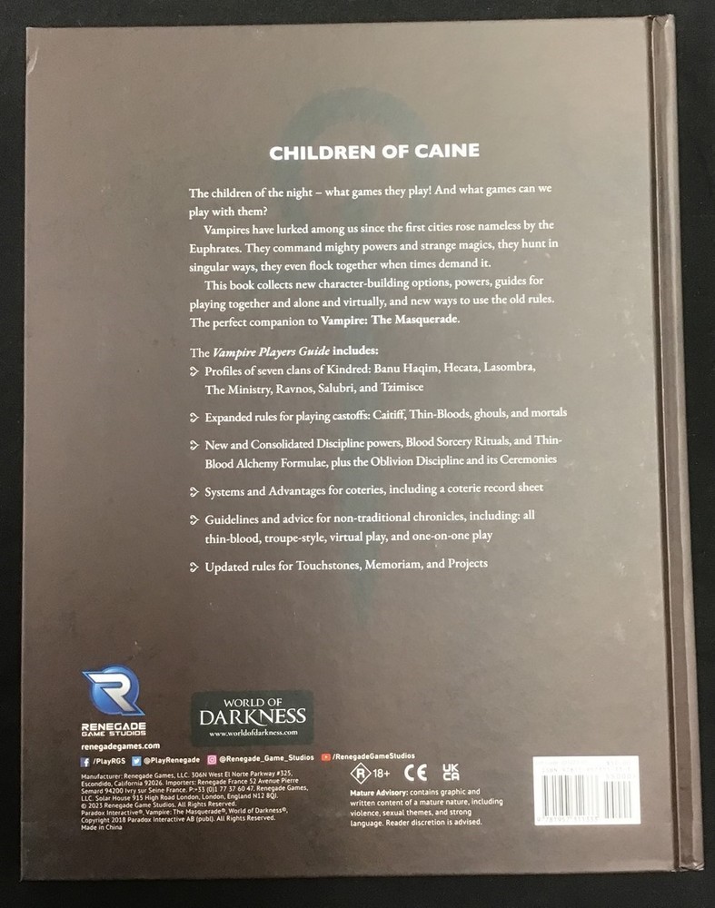 Vampire the Masquerade ~ Players Guide ~ OEJ