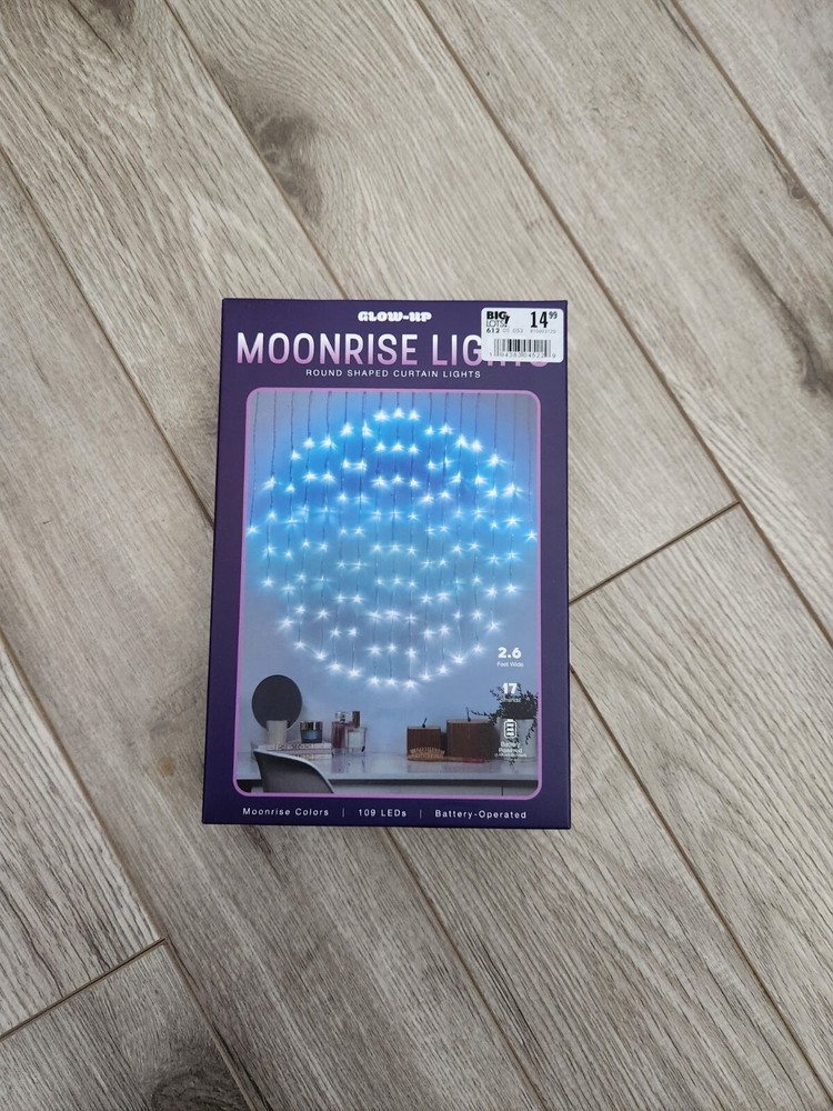 Moonrise Lights Light Blue Round Shaped
