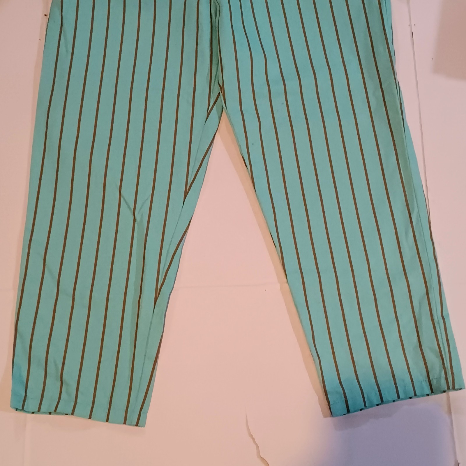 Cookman Mint Chocolate Striped Chef Pants-Large-Unisex-Pockets-String Loop