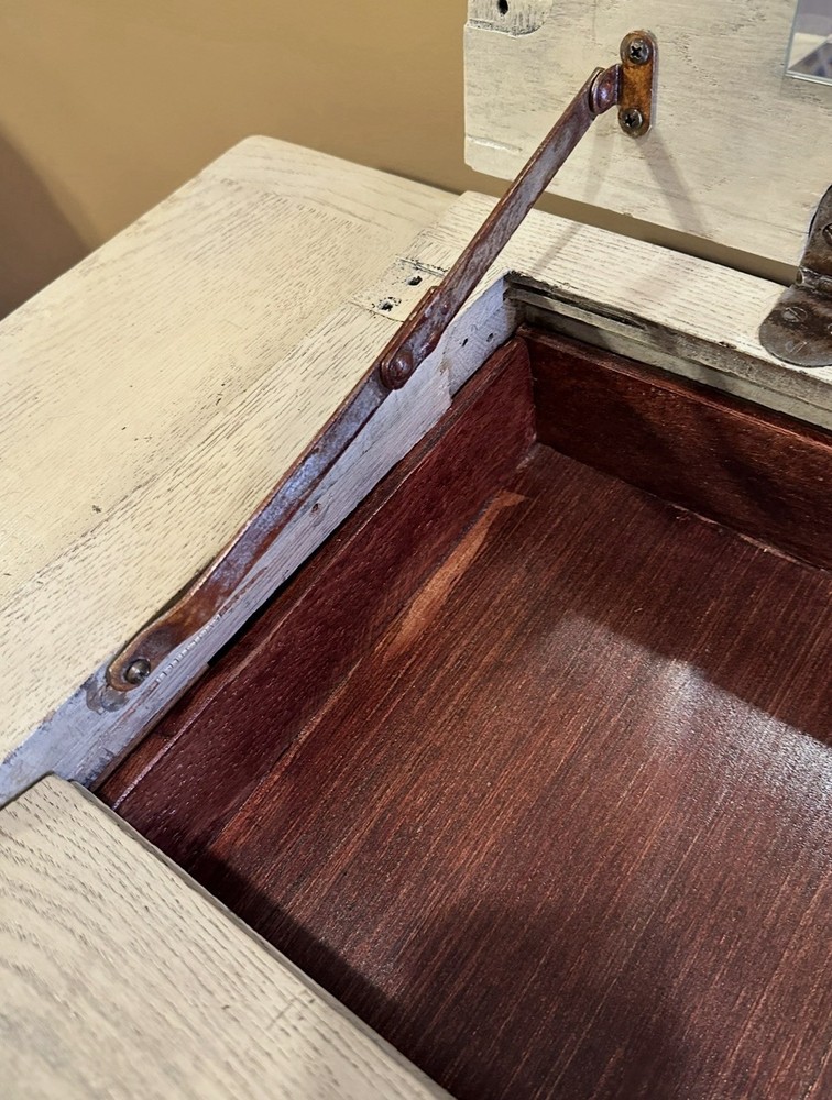antique vanity desk with mirror