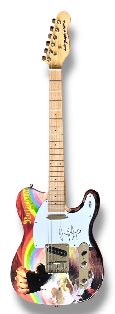 Ritchie Blackmore Signed Guitar Custom Graphics JSA COA Rainbow Rising