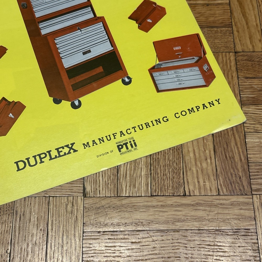 Vintage DUPLEX TOOL BOXES Vendor Brochure - Pendleton Tool - DU 601-7105