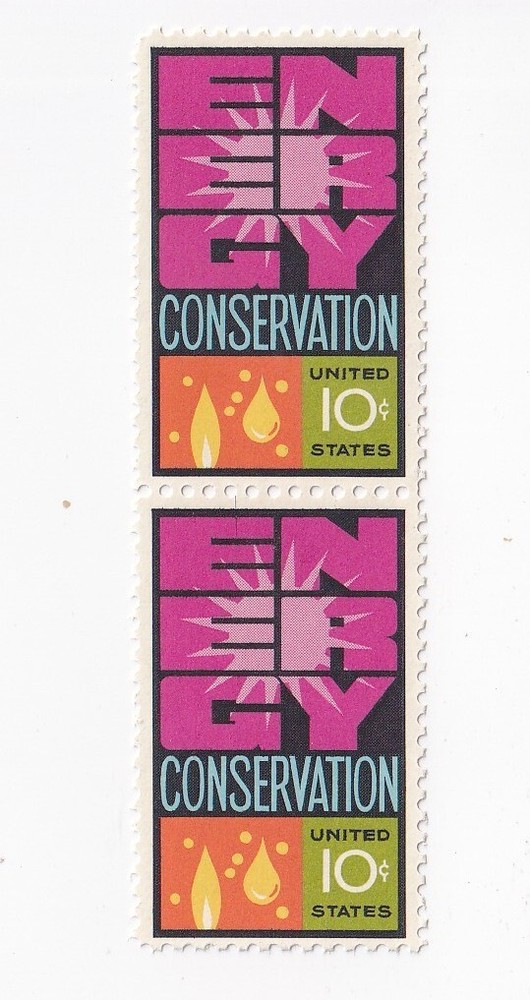 STAMP US SCOTT 1547 "Energy Conservation" 10 CENT 1974 MNH HORIZ PAIR