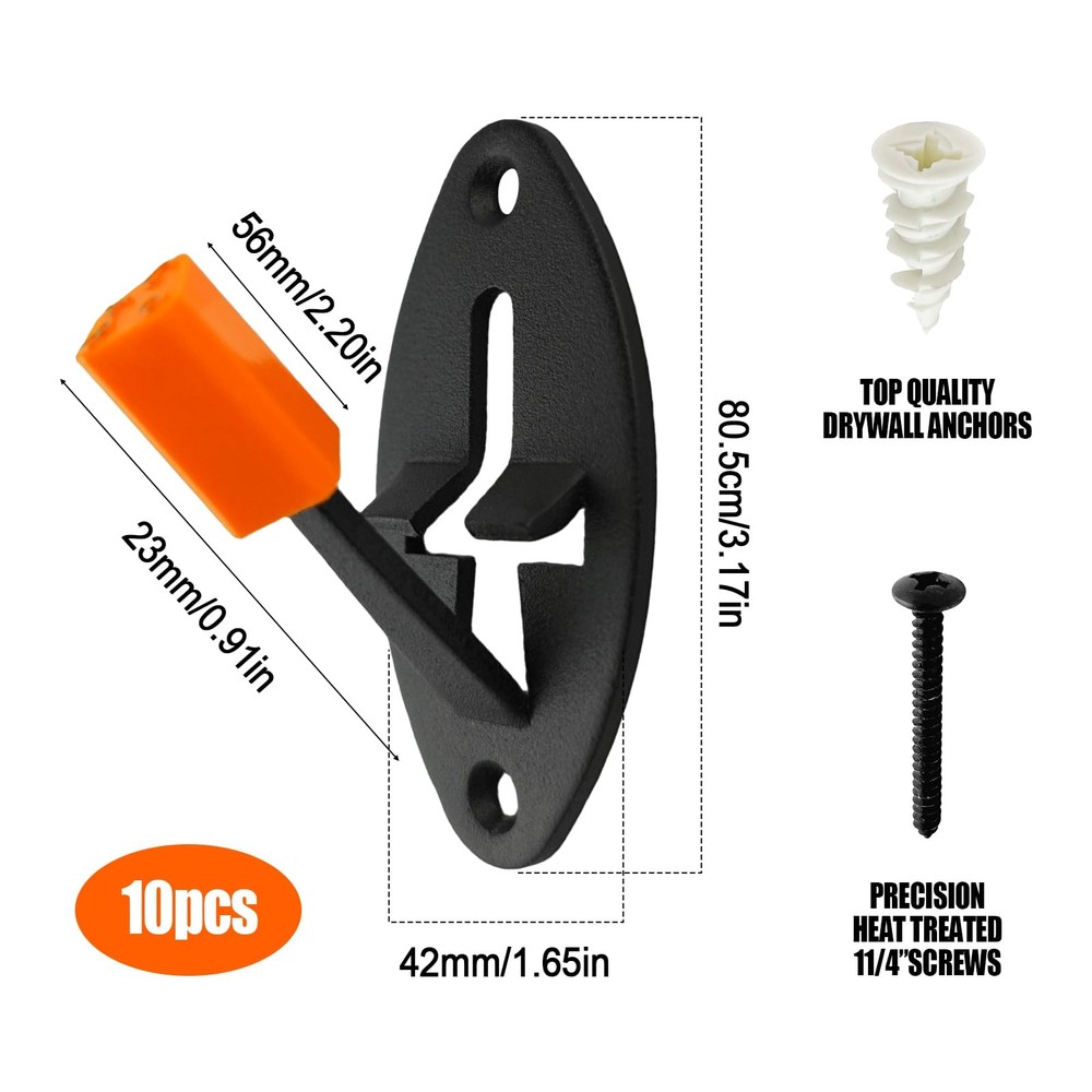 10pcs European Mount Skull Hanger, Deer Rock Solid Black