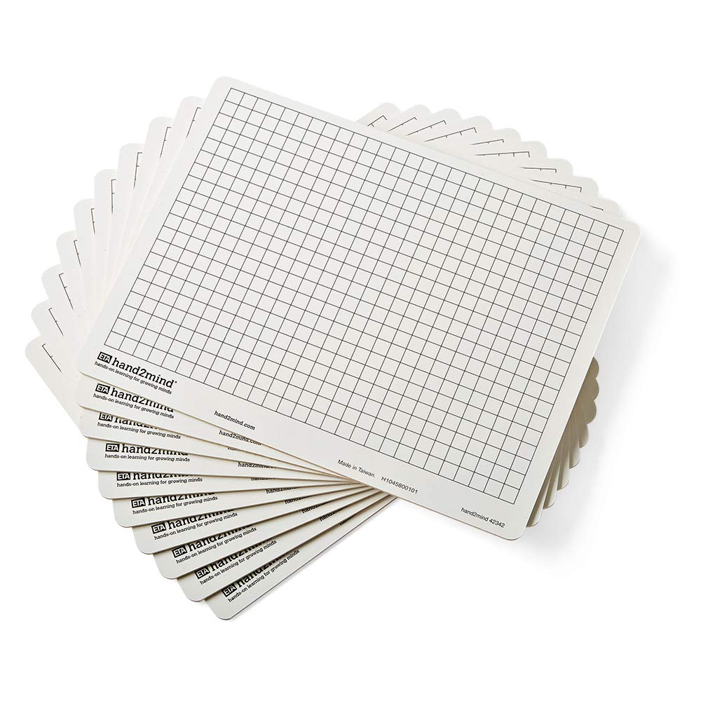 Double-Sided Centimeter Grid White Boards for Students, Grid Board for Graphing,