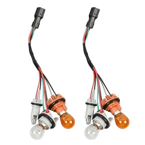 2Set Socket & Wire with Bulbs Tail Light Harness Assembly Compatible with Kia