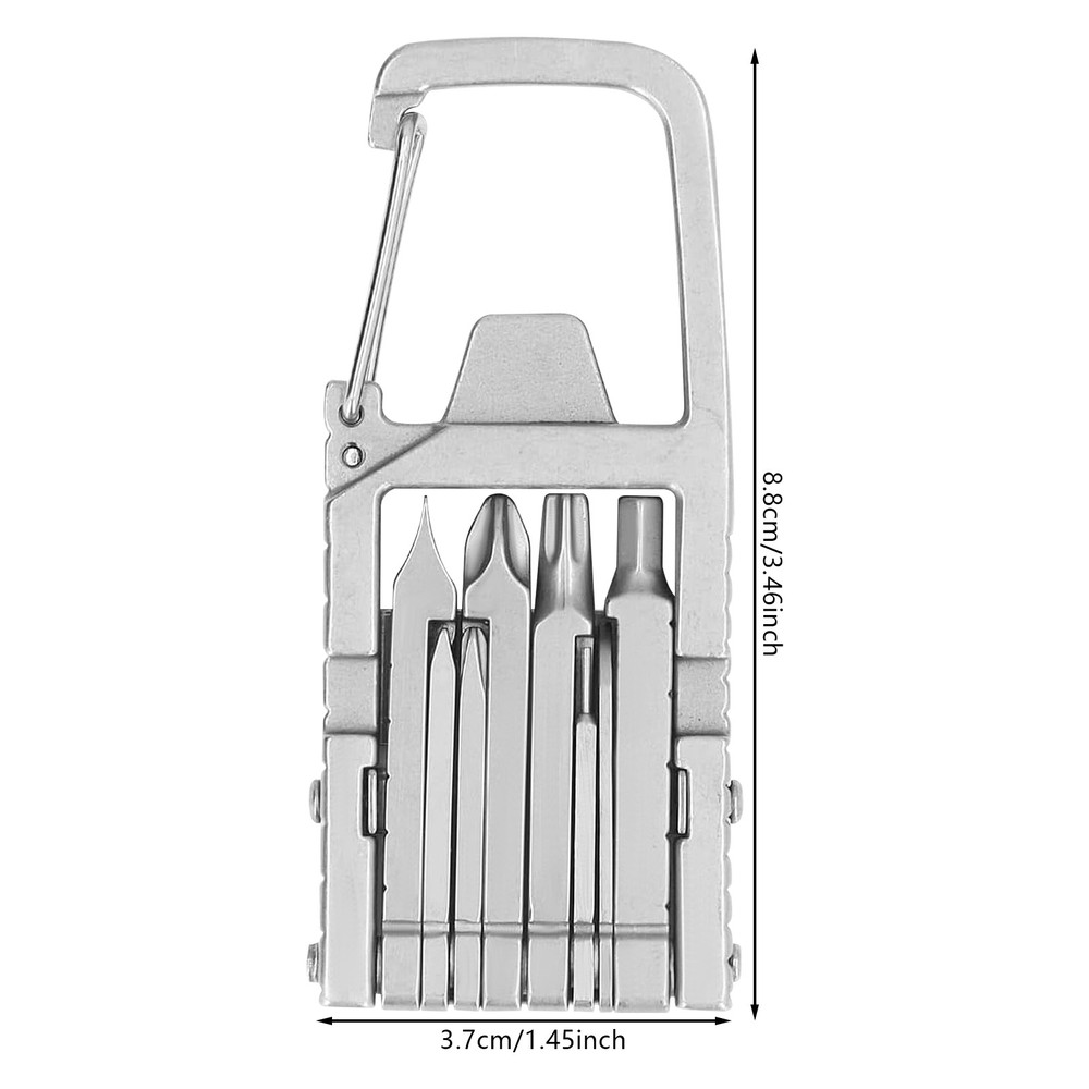 12-in-1 MINI Multitool Screwdriver Rugged&Practical Portable Pocket Camping Tool