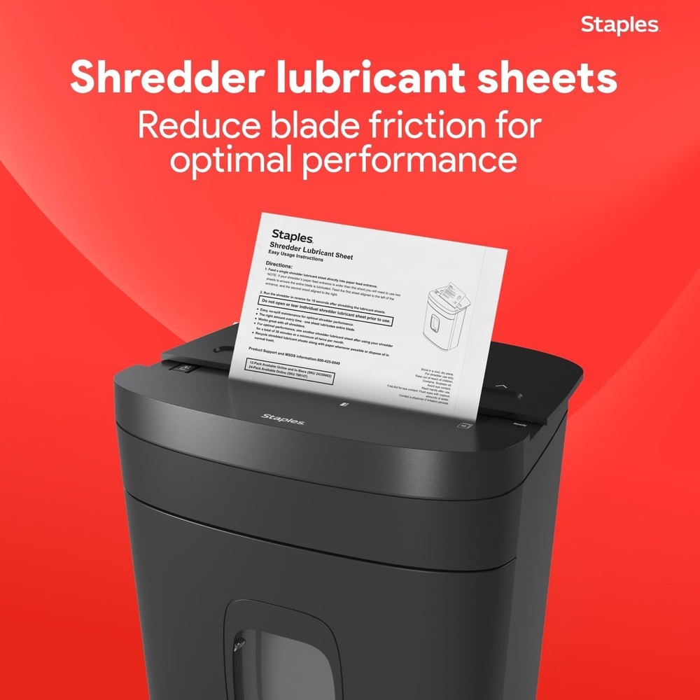 Shredder Maintenance Sheets, 24 Count - Easy Cleaning & Noise Reduction Solution