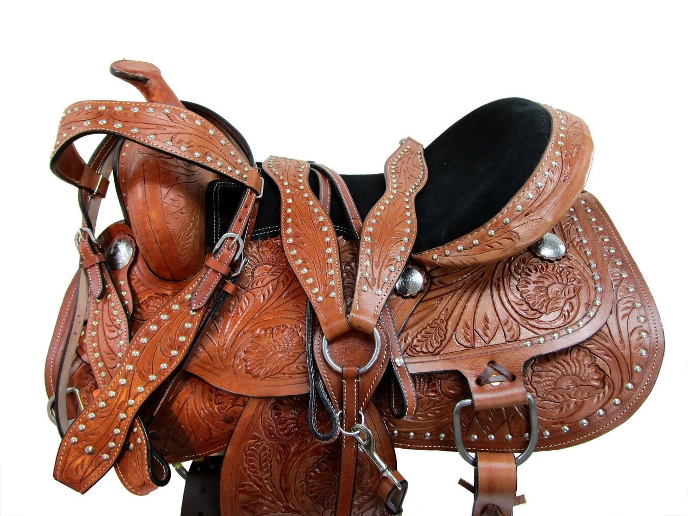 USED WESTERN SADDLE 15 16 17 18 BARREL RACING PLEASURE TRAIL HORSE LEATHER TACK