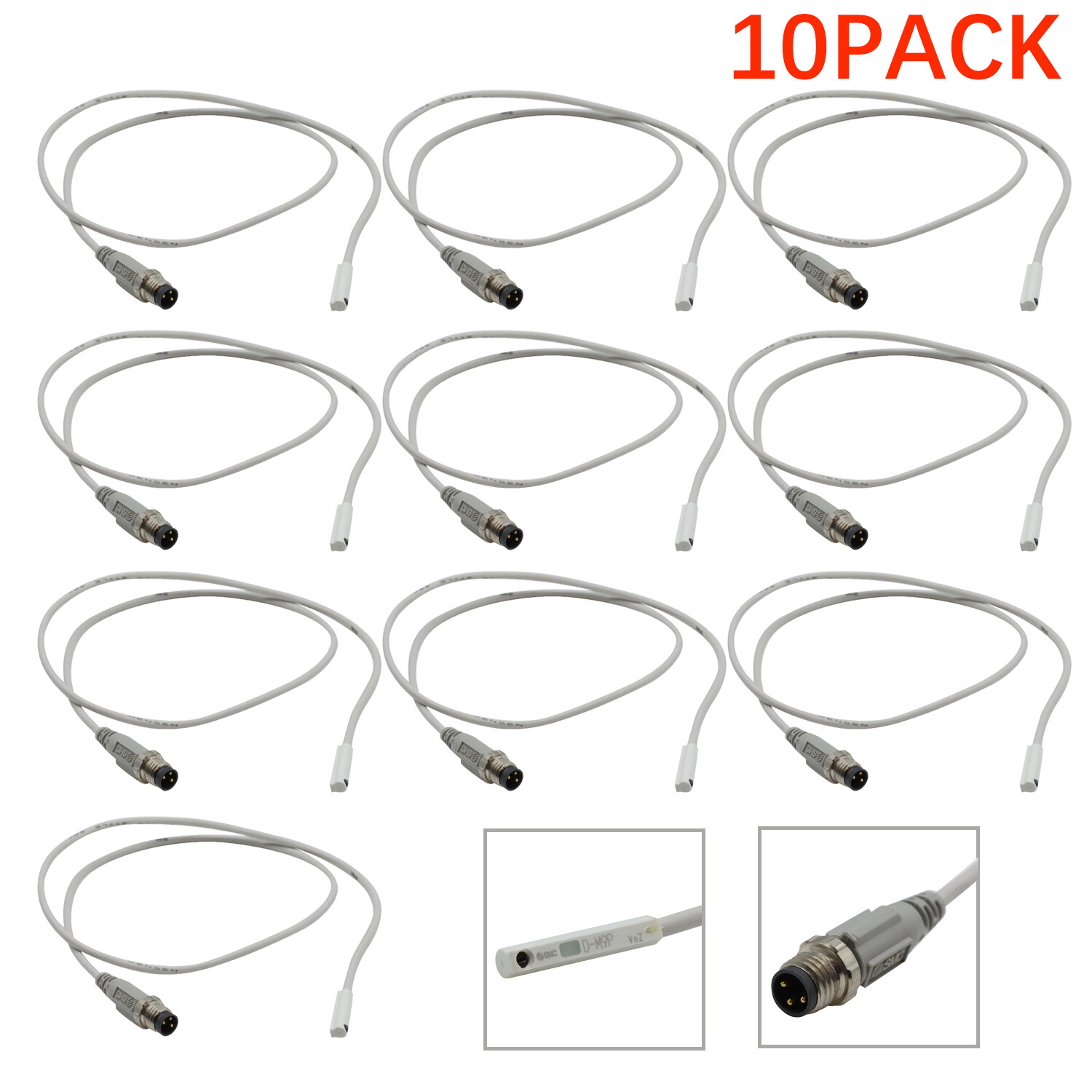 10PCS For SMC D-M9PSAPC DM9PSAPC Magnetic Auto Switch Sensor Solid-State 3-Pins