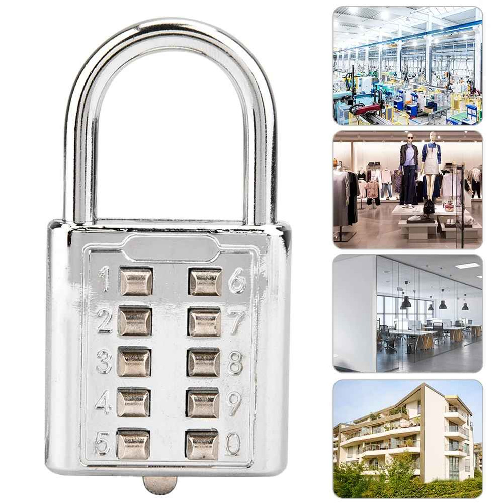 10 Digit Combination Padlock Push Button Password Lock