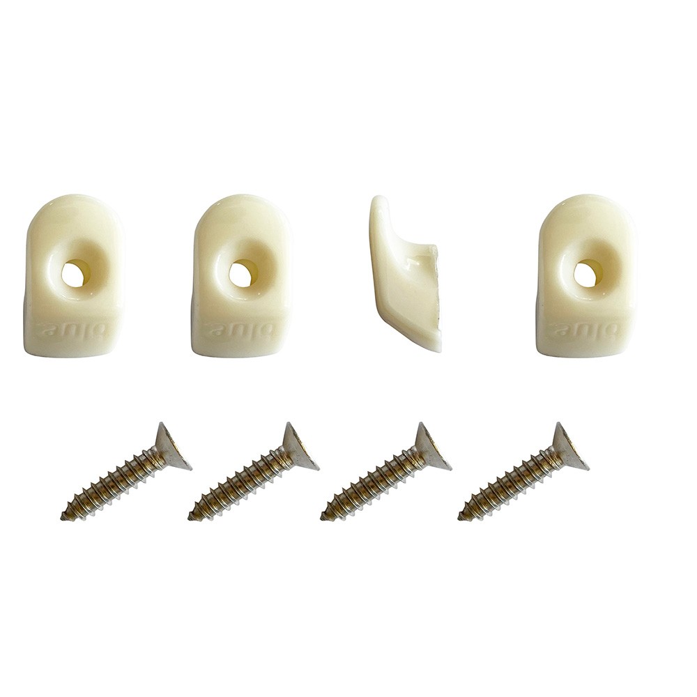 Blue Performance PC980 White Hooks & Screws 4 Pieces