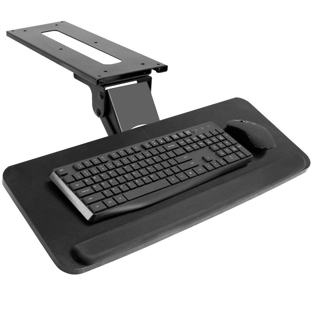 Adjustable Computer Keyboard & Mouse Platform Tray Ergonomic Under Table Desk...