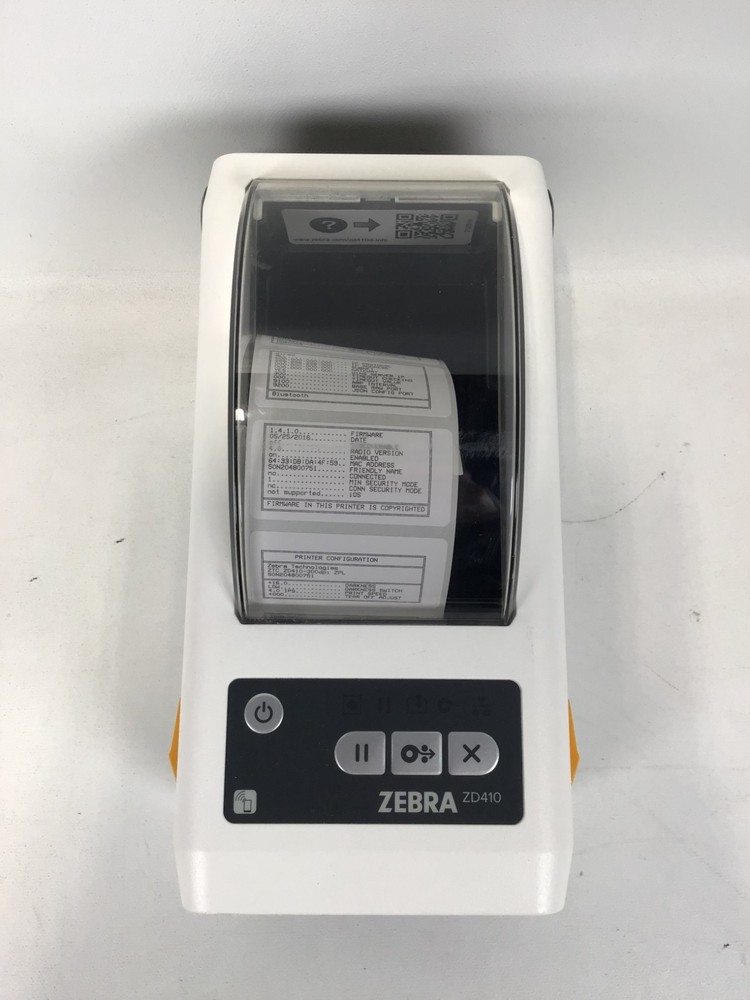 Zebra ZD410 Direct Thermal Barcode Label Printer White ZD41H23-D01E00EZ ~