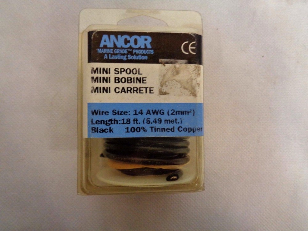 NEW ANCOR MINI SPOOL 14 GAUGE BLACK 18 FT