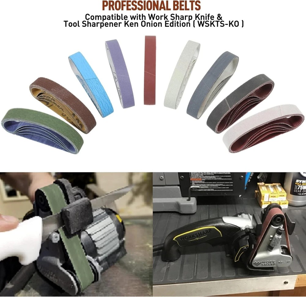 45New Replacement Belt Kit for Work Sharp Knife Tool Sharpener Ken Onion Edition