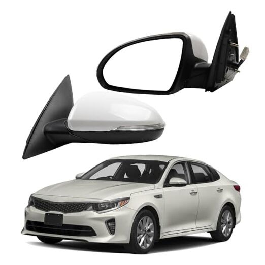 Driver Side Mirror Compatible With 2016 2017 2018 Kia Optima Left White
