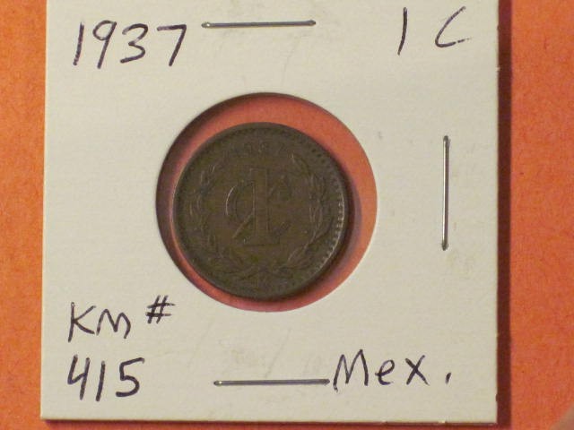 1937  M   One Centavo -  Mexico   KM# 415