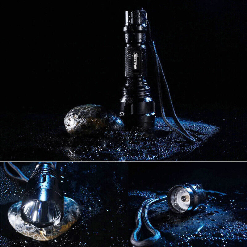Hunting Green Light 800yards LED Flashlight Torch Rechargeable Switch