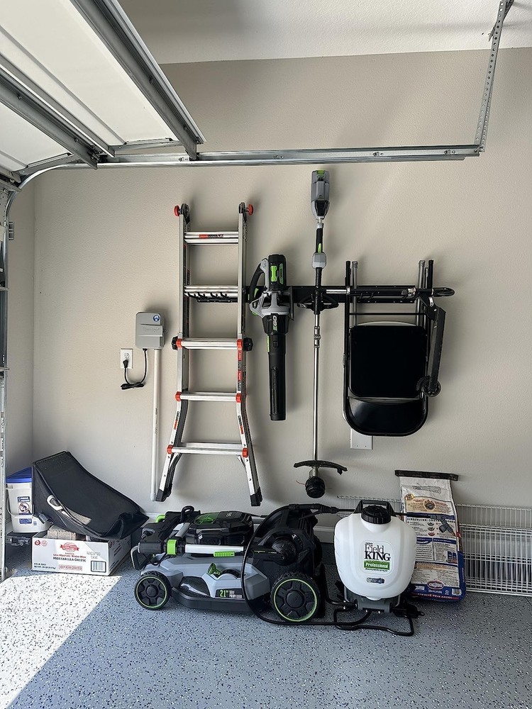 Garage Tool Organizer Wall Mount 48 inches Sturdy Storage Rack with Adjustable H