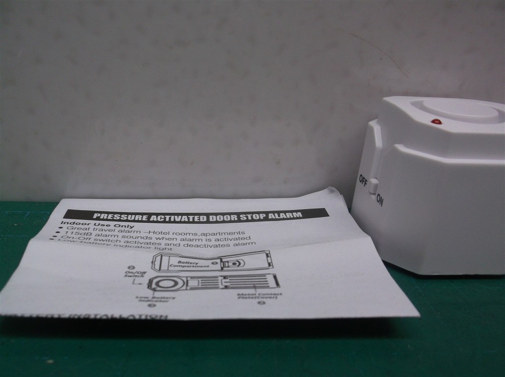Door Stop Alarm Pressure-Activated