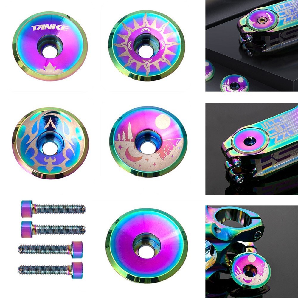 Make a Statement with Eye Catching Multicolor Oil Slick Headset Top Cap