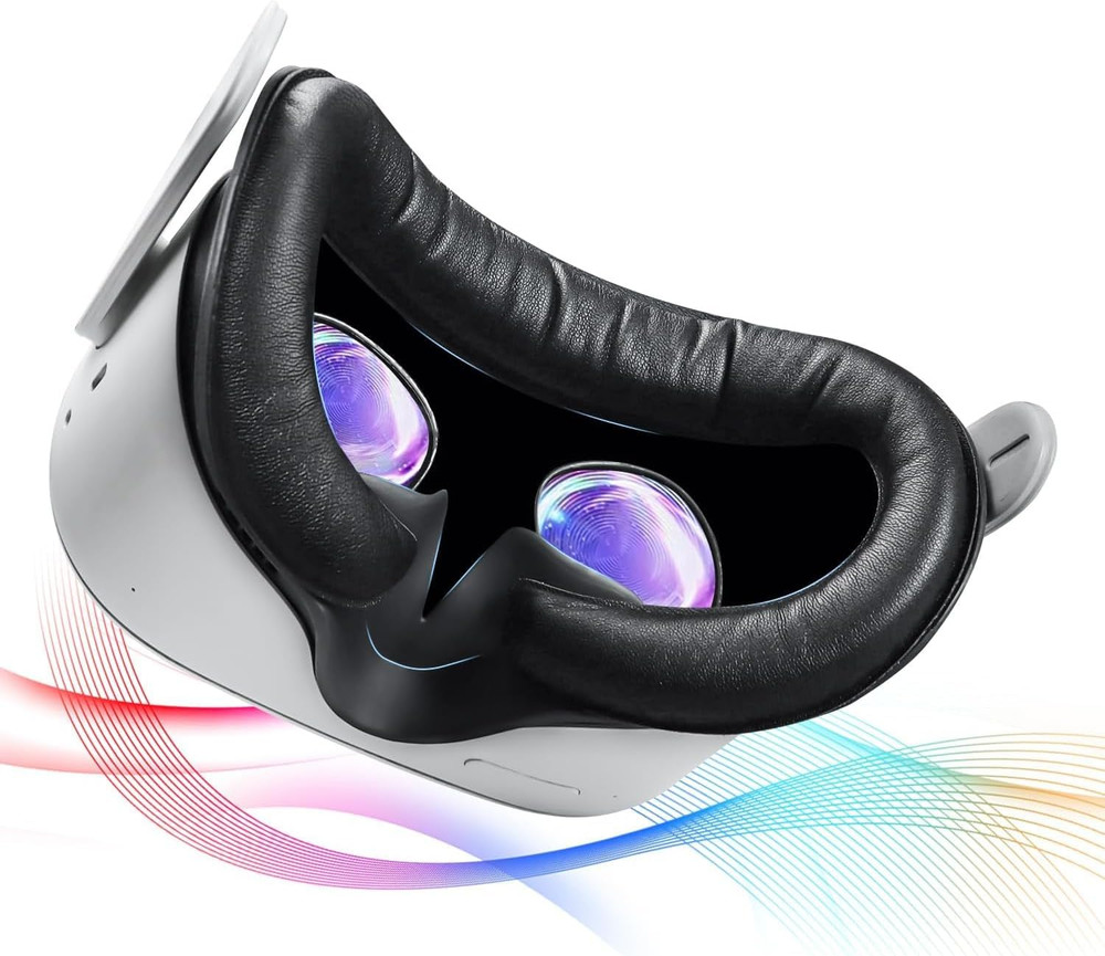 Face Pad Replacement for Oculus Quest 2 PU Leather & Memory Foam VR Face Cushion